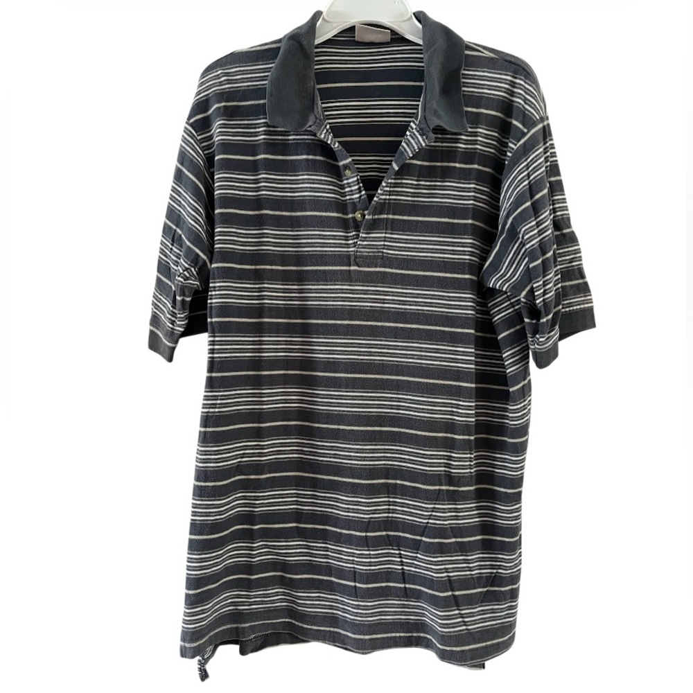 Men's Authentic Chesterfield Brand 3 Button Striped Polo Shirt. Pre owned